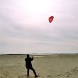 Vliegeren op het strand